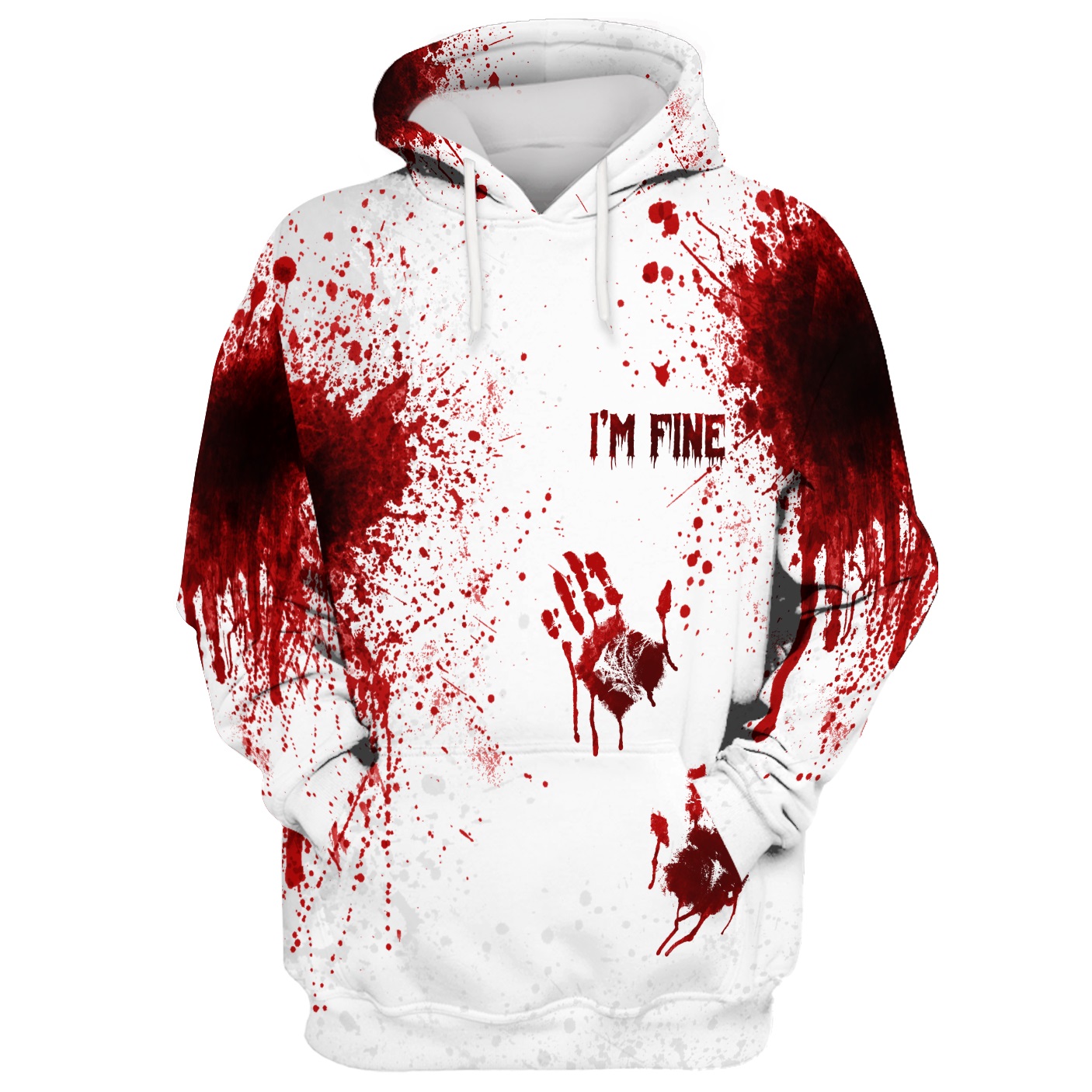 Halloween Blood I'm fine 3d hoodie and t-shirt