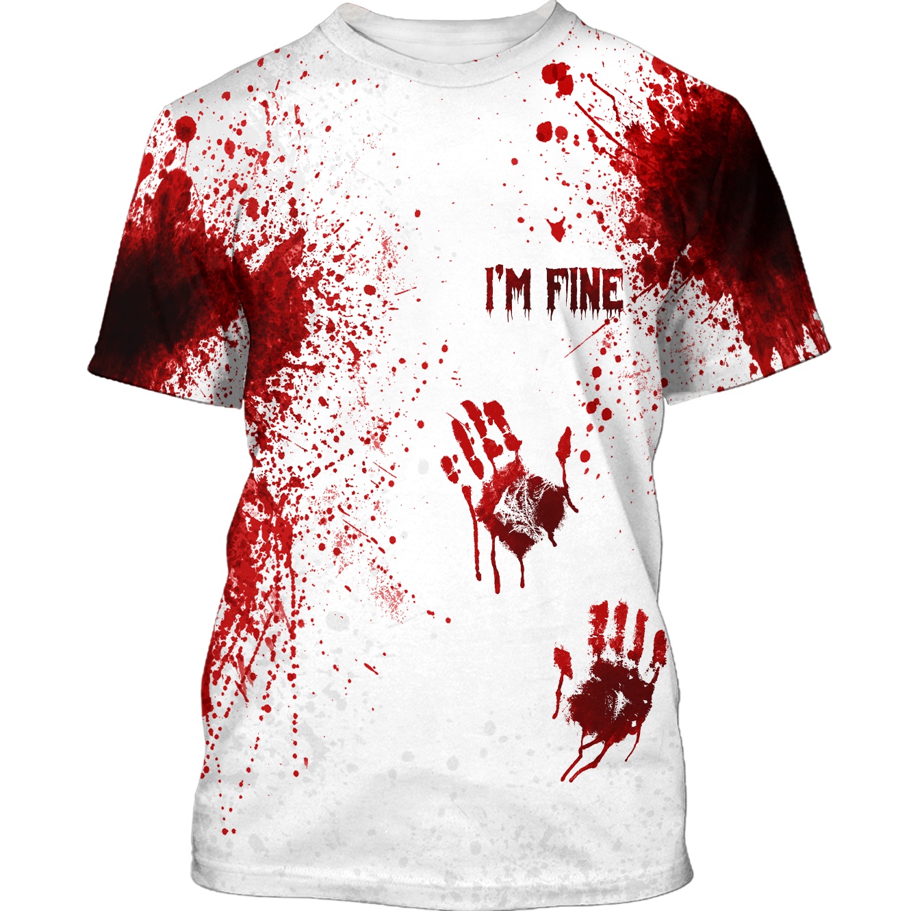 Halloween Blood I'm fine 3d t-shirt