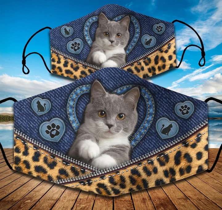 Leopard Print Cute Cat Kitten Lover Face Cover
