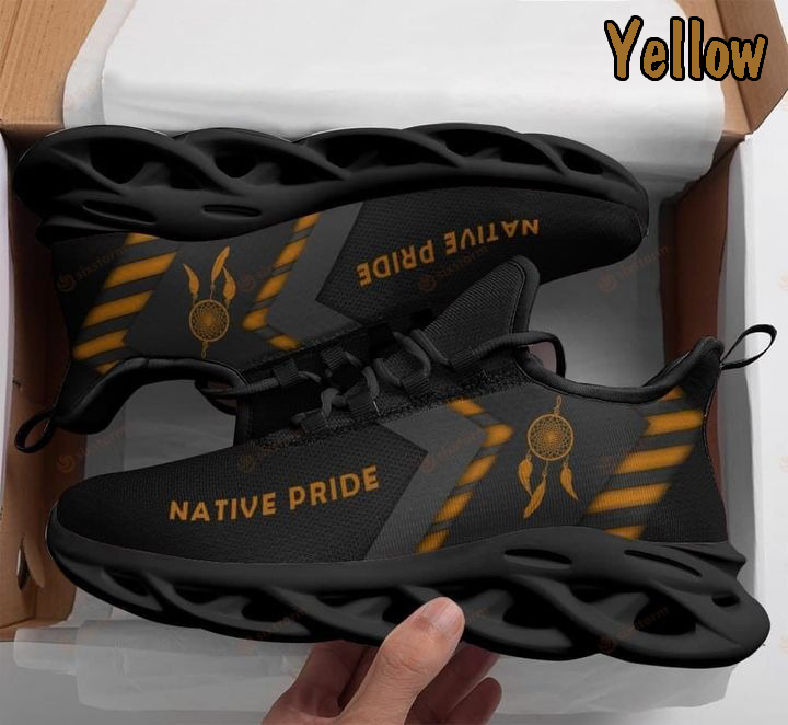 Native American Pride Max Soul Running Yellow Shoes