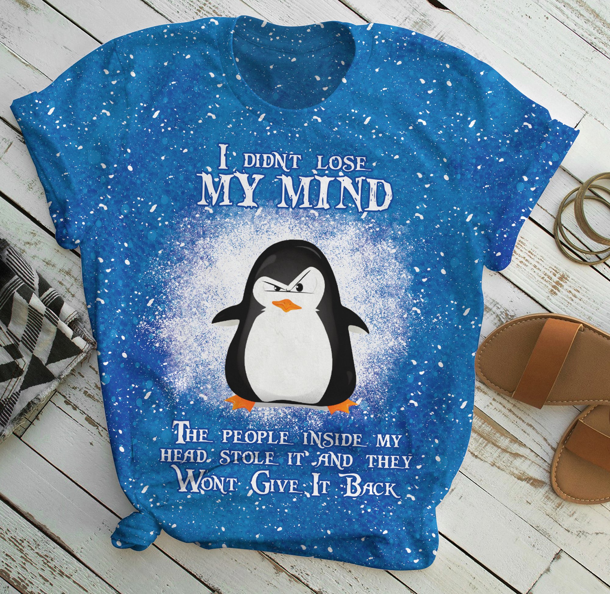 Penguin i didn't lose my mind all over print shirt