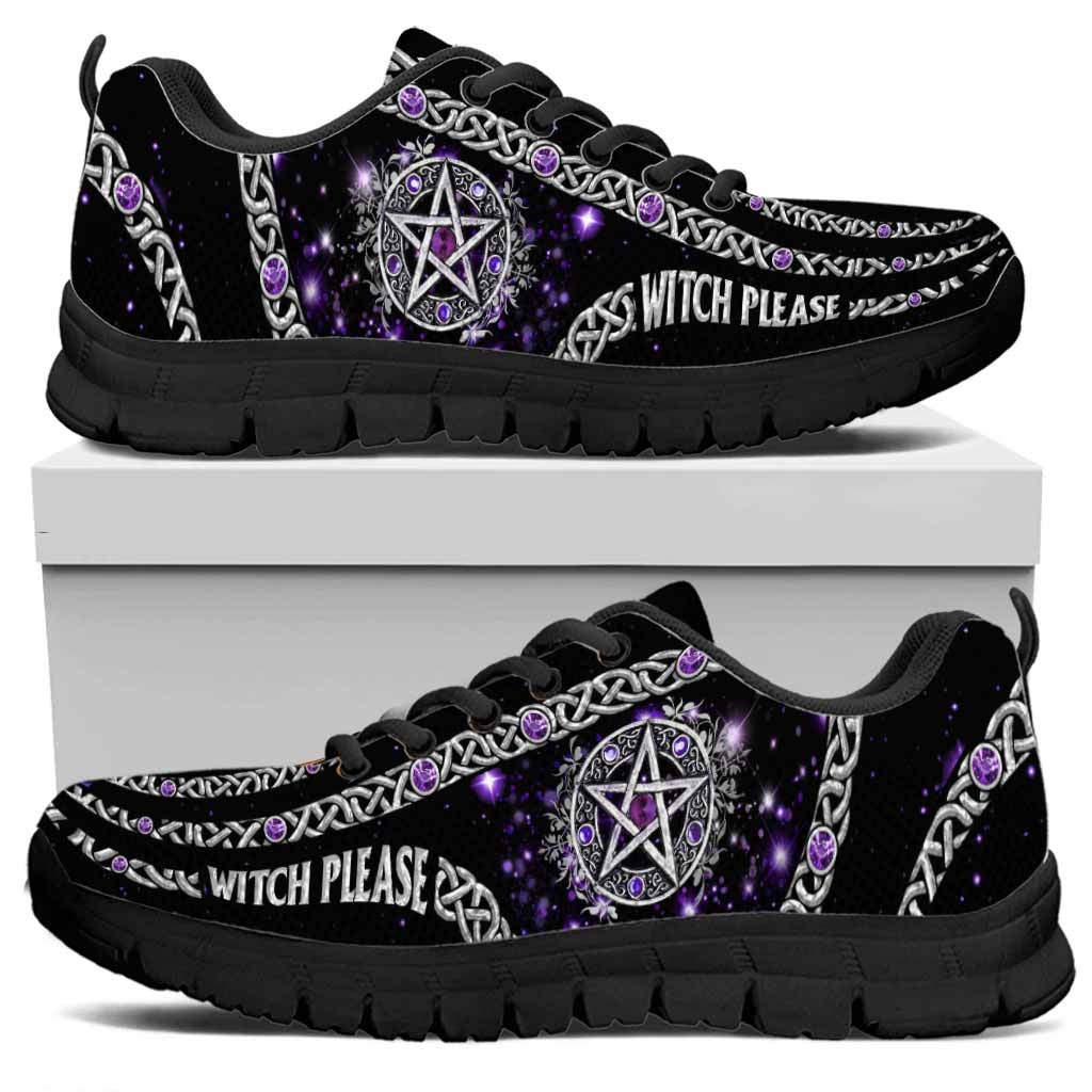 Witch Please Purple Star Sneaker Shoes