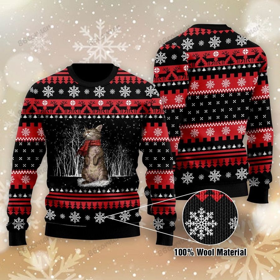 Christmas cat it's the most wonderful time of the year ugly sweater