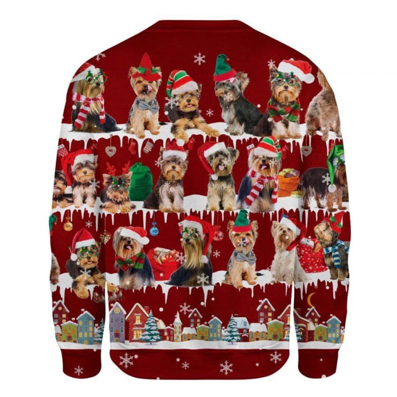 Yorkshire Terrier Snow Christmas 3D Ugly Sweater