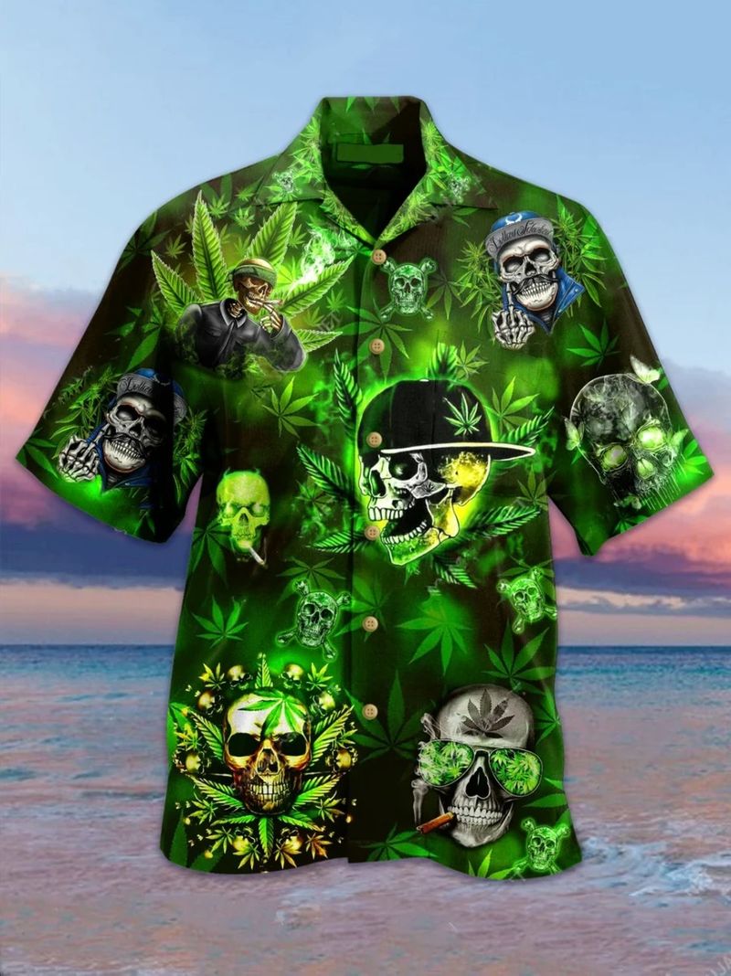 Skull Weed Hawaiian Shirt