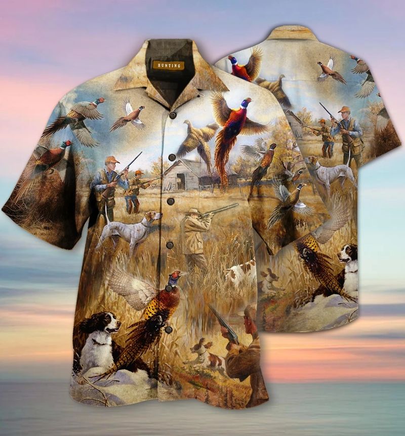 Pheasant Hunting Hawaiian Shirt