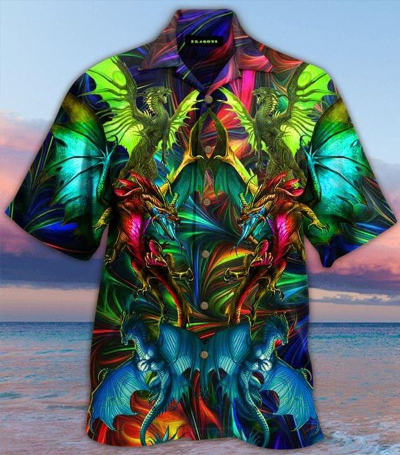 Dragon Colorful Hawaiian Shirt