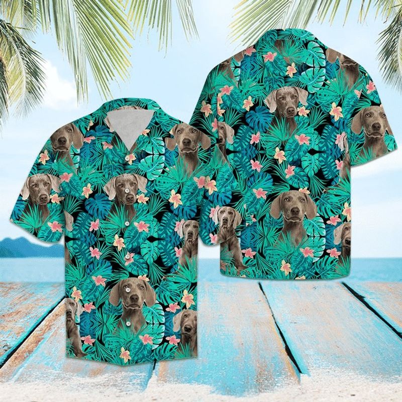 Weimaraner Tropical Hawaiian Shirt
