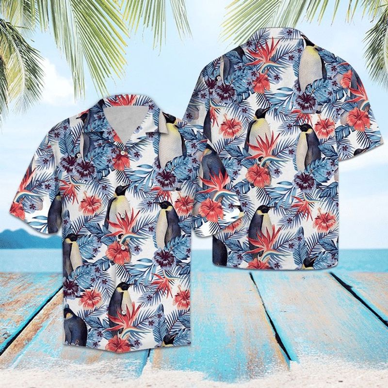 Penguin Tropical Hawaiian Shirt