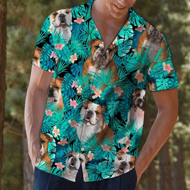 Bulldog Tropical Hawaiian Shirt