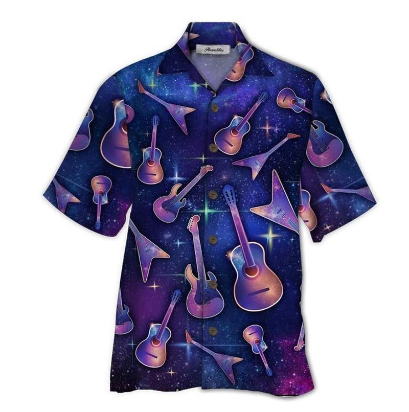 Guitar Galaxy Hawaiian Shirt