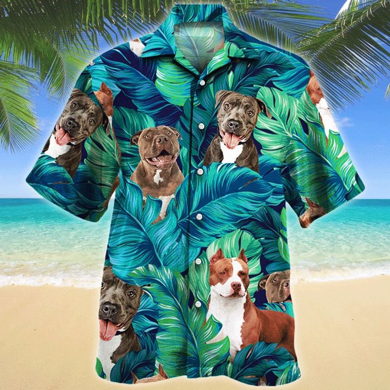 Pitbull Dog Hawaiian Shirt
