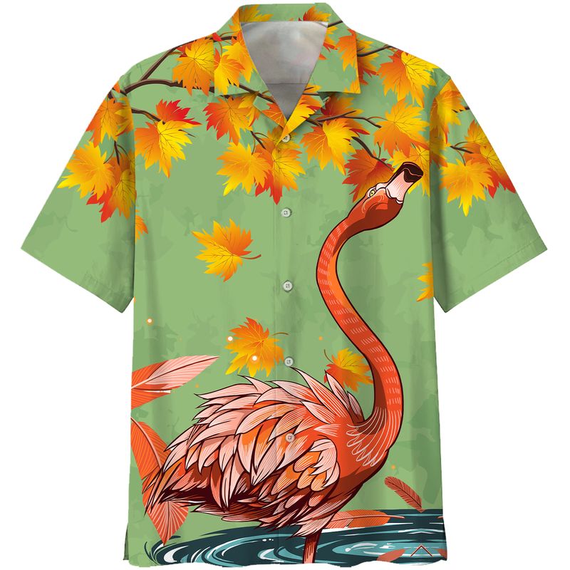 Flamingo Autumn Hawaiian Shirt