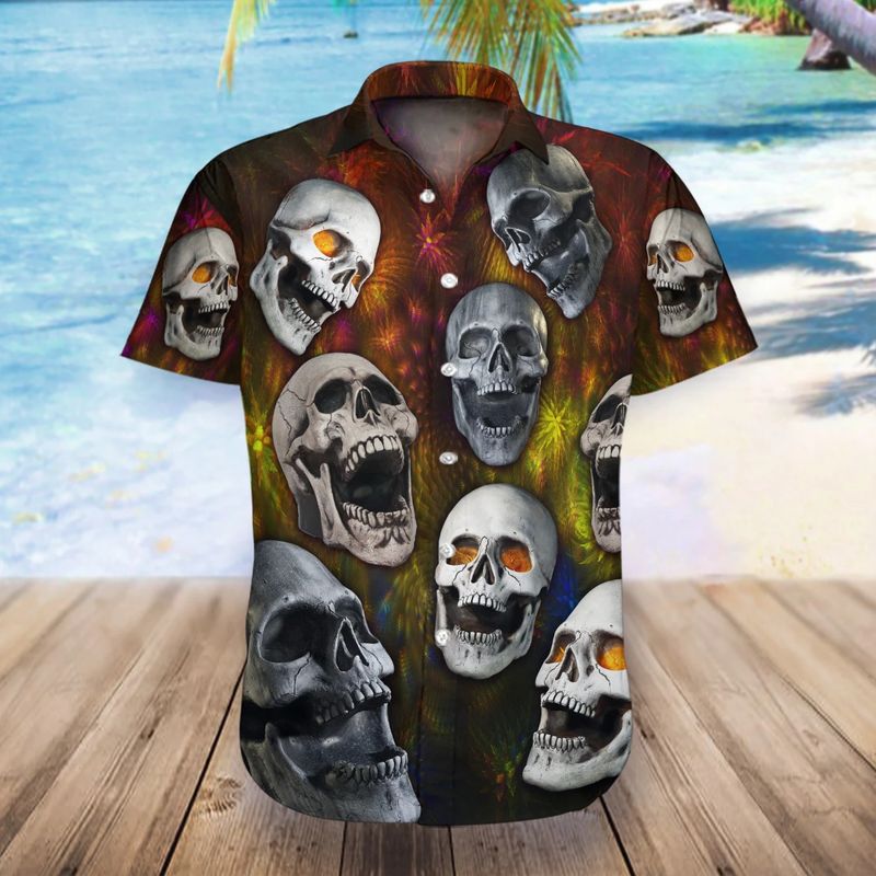 Funny Tropical Skull Hawaiian Shirt