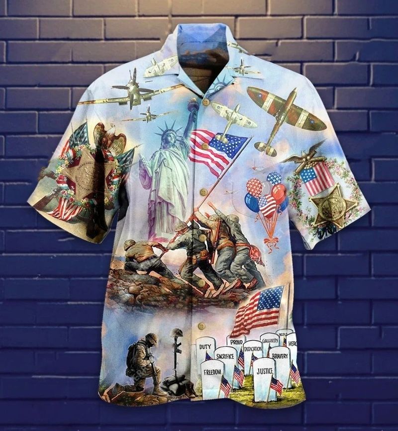 America Veteran Freedom Hawaiian Shirt