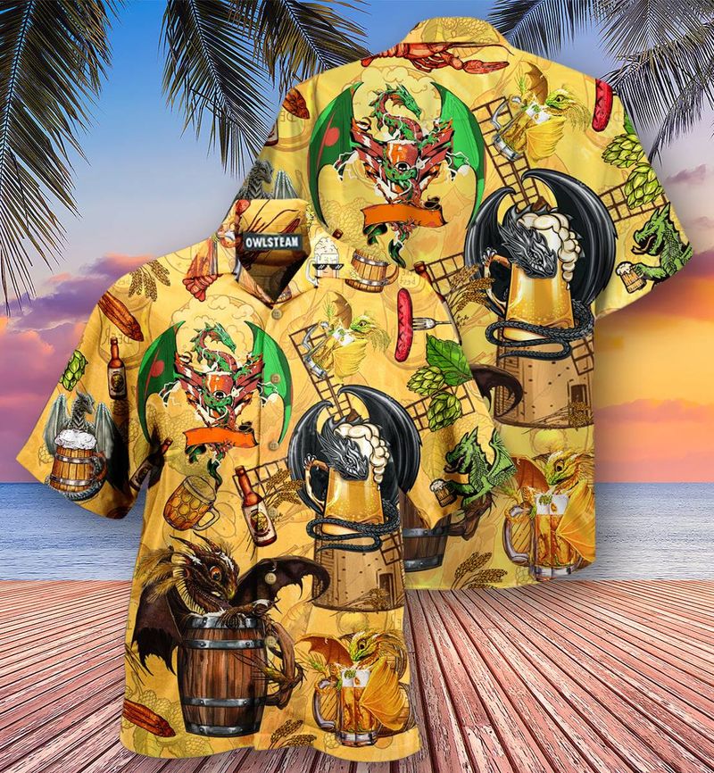 Dragon And Beer Hawaiian Shirt