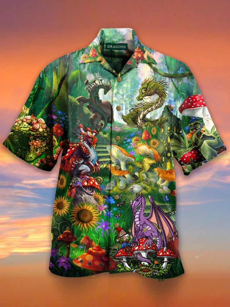 Dragon Mushroom Tropical Hawaiian Shirt