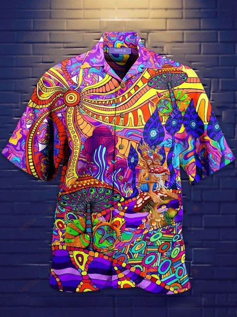 Psychedelic Hippy Peace Hawaiian Shirt