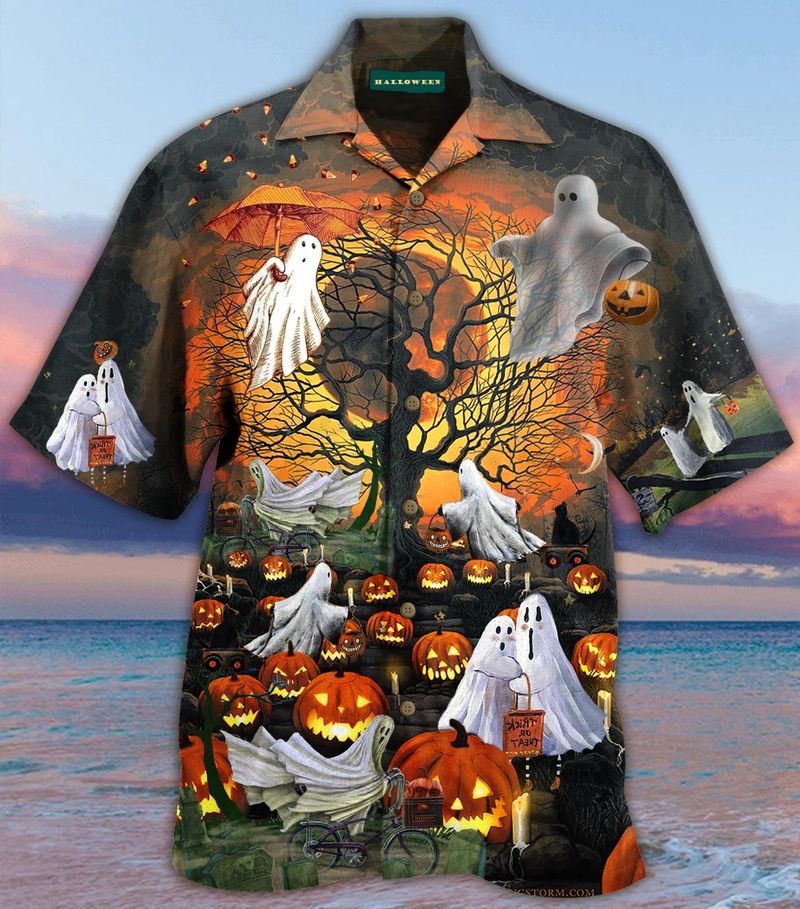 Ghosts Halloween Hawaiian Shirt