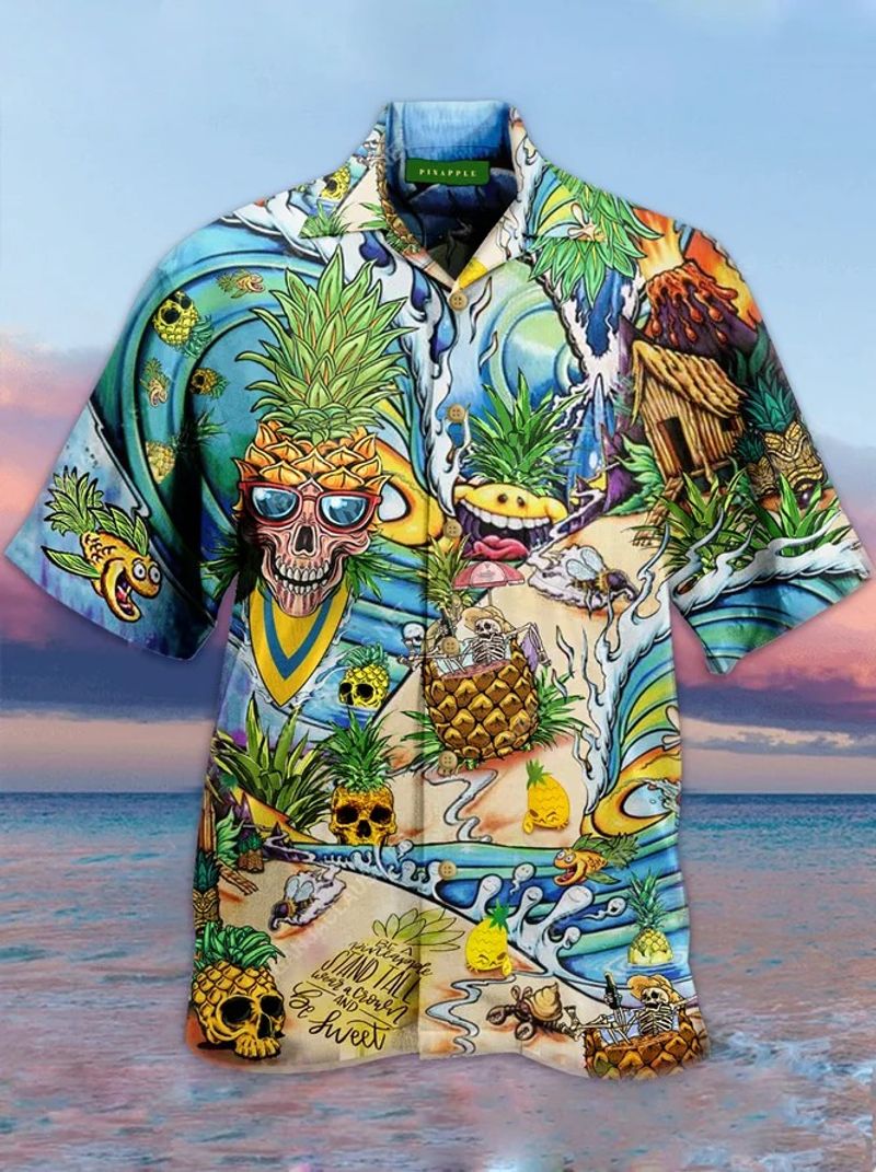 Pineapple Tropical Beach Hawaiian Shirt