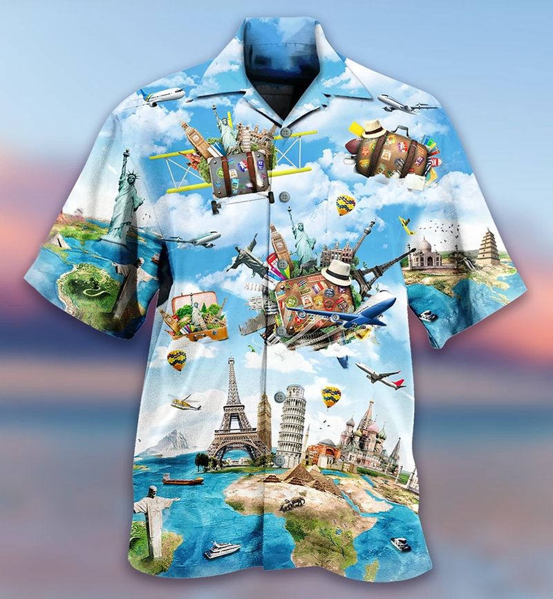 Airplanes Travel All The World Hawaiian Shirt