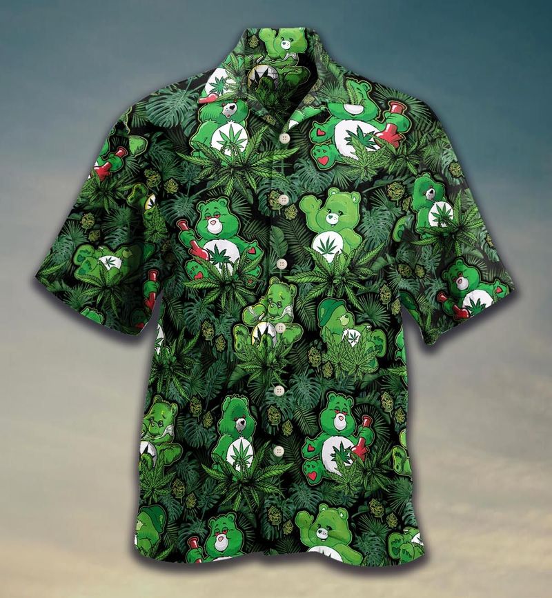 Weed Don't Care Bear Hawaiian Shirt