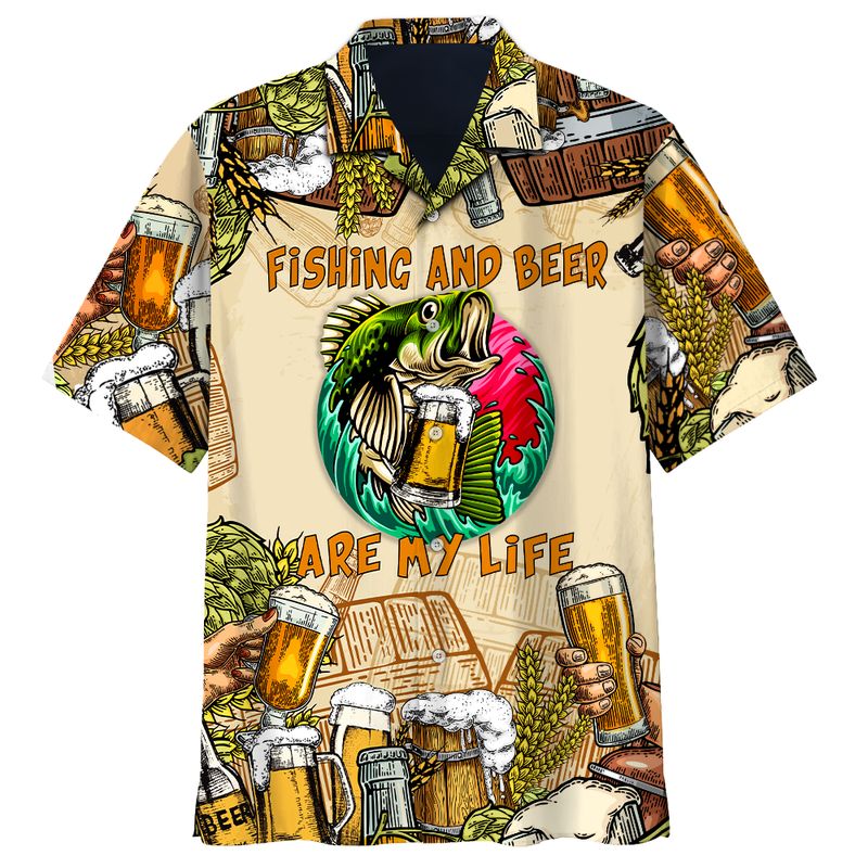 Fishing And Beer Are My Life Hawaiian Shirt