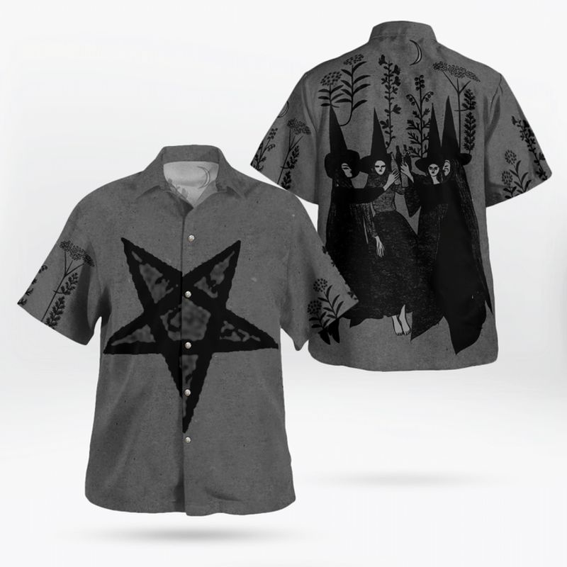 Witches Satan Halloween Hawaiian Shirt