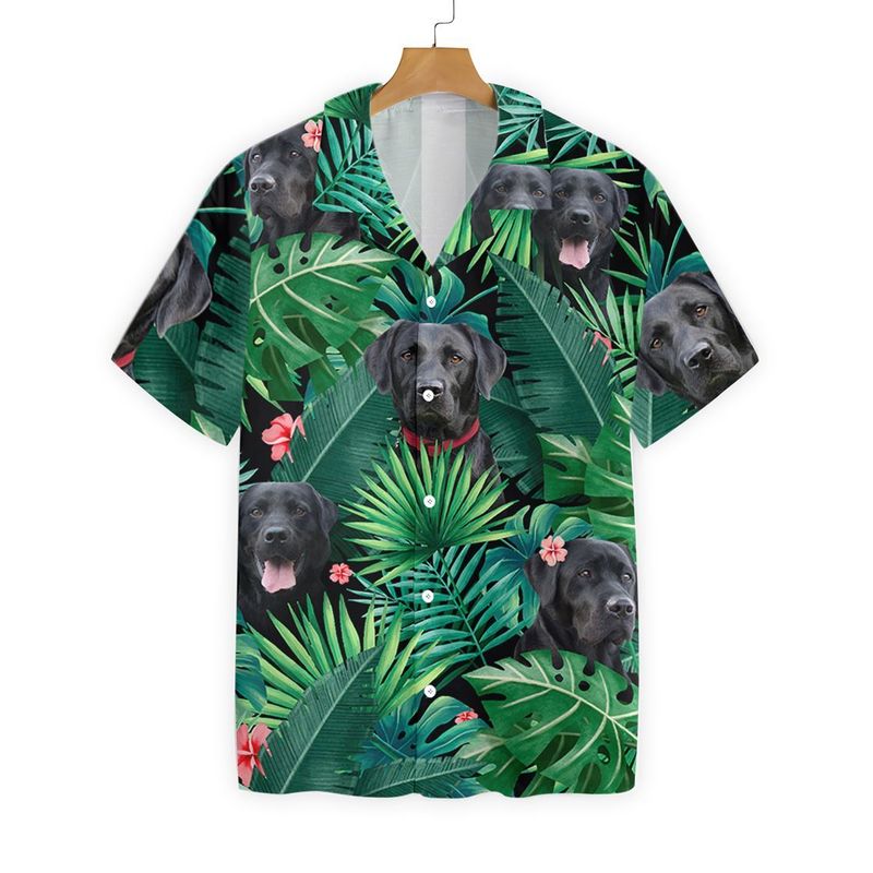 Tropical Labrador Button Hawaiian Shirt