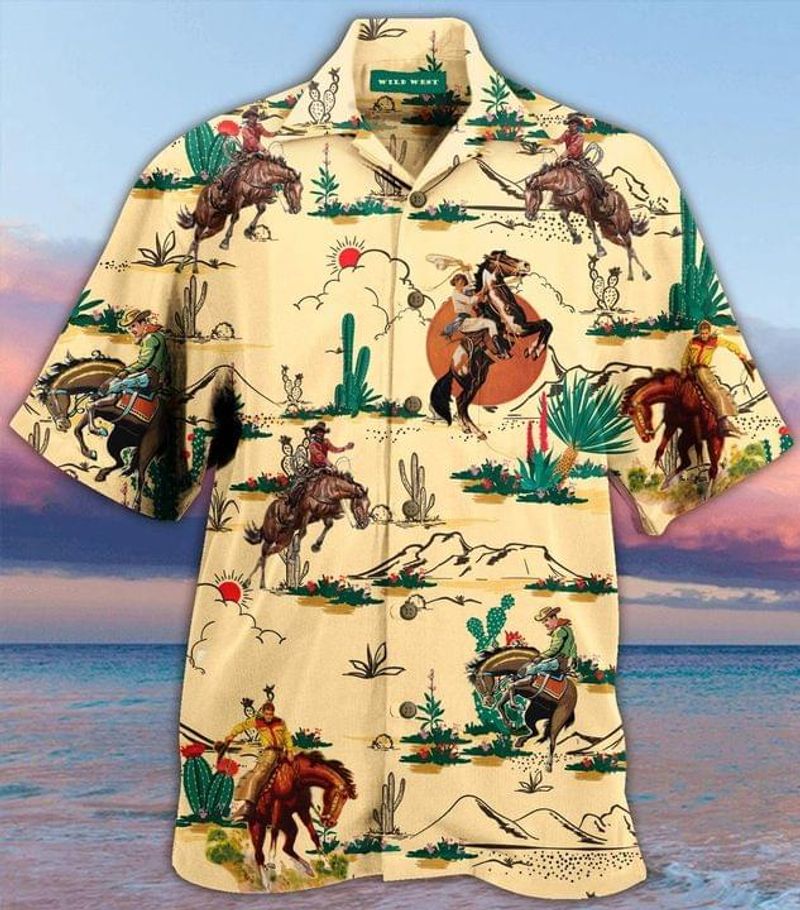 Cowboys Horse Riding Hawaiian Shirt