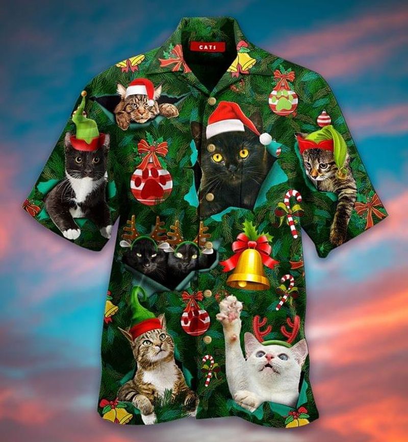 Cat Christmas Hawaiian Shirt