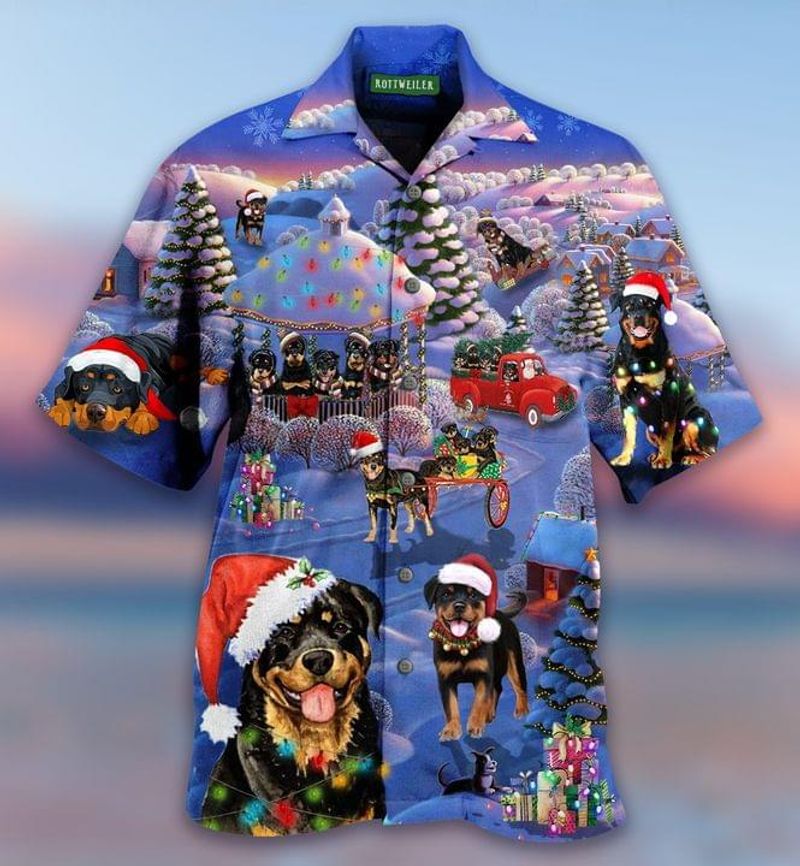 Rottweilers Christmas Hawaiian Shirt