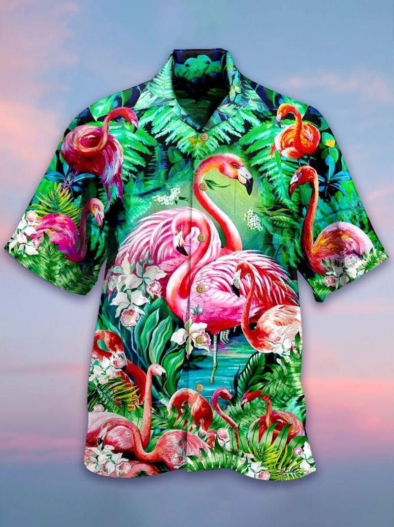 Flamingo Tropical Hawaiian Shirt