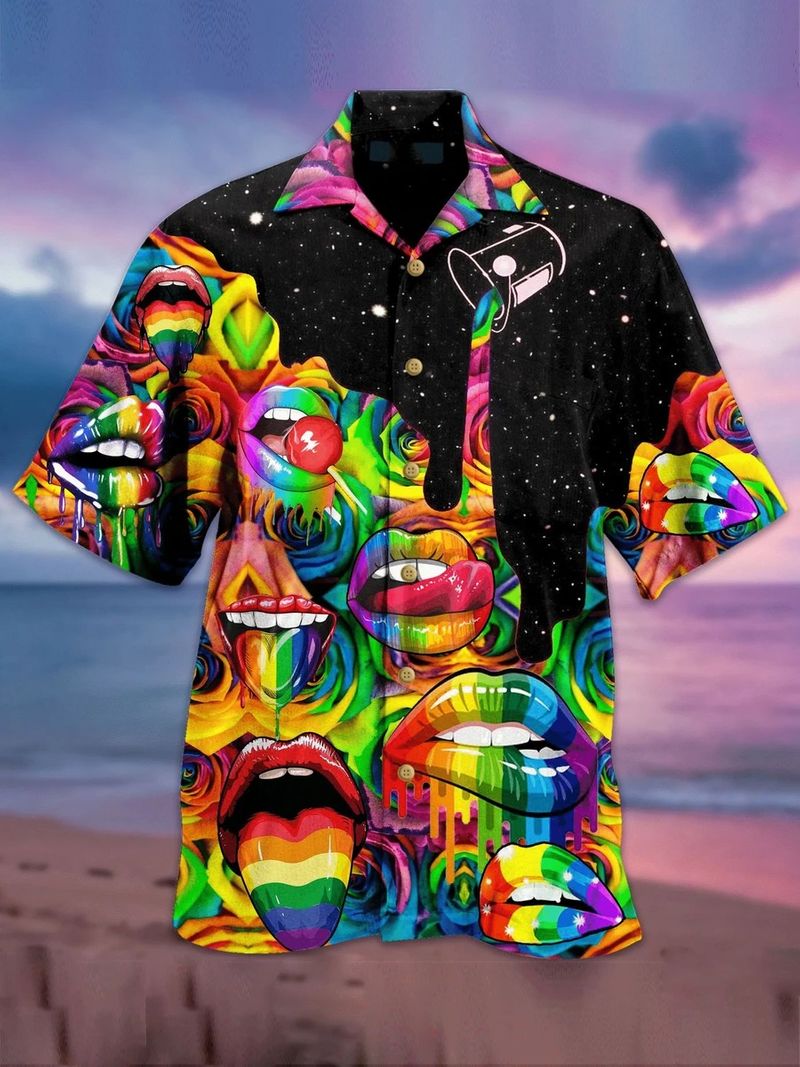 LGBT Lips Hawaiian Shirt